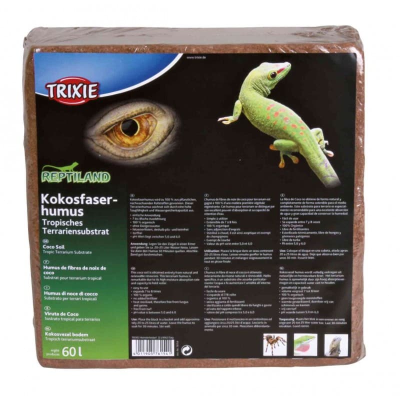 Podłoże kokosowe, naturalne, do terrarium, 60 l